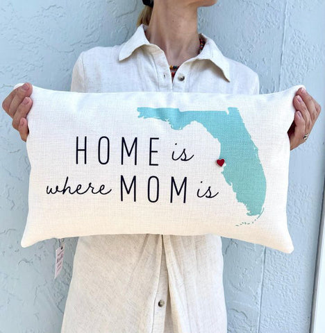 Home is where mom is pillow cover