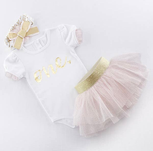 My first birthday 3-piece tutu outfit Baby Aspen