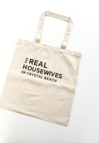 The Real housewives of Crystal beach canvas tote bag